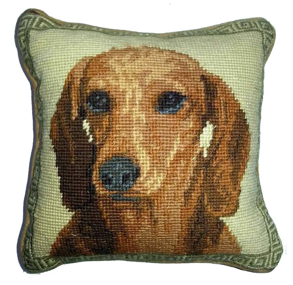 Dachshund Needlepoint popular Pillow